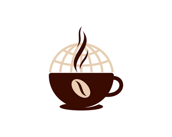 Logo Café Monde Icône Design — Image vectorielle