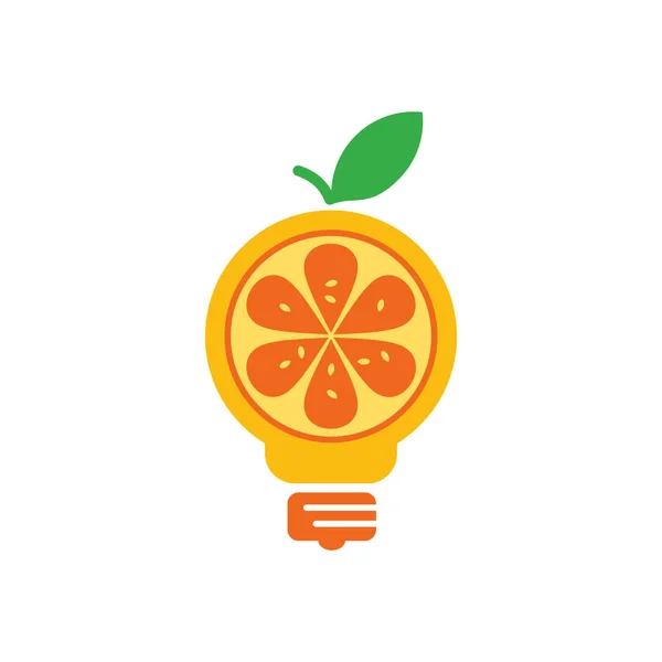 Ideia Logotipo Ícone Fruta — Vetor de Stock