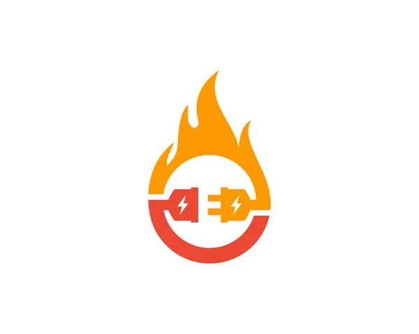 Burn Electric Logo Icon Design — Stock Vector