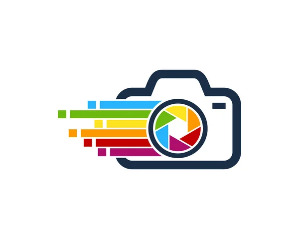 Pixel Kamera Logo Icon Design — Stockvektor