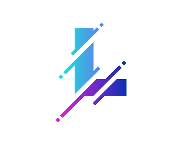 Carta Digital Pixel Ícone Logo Design Elemento — Vetor de Stock