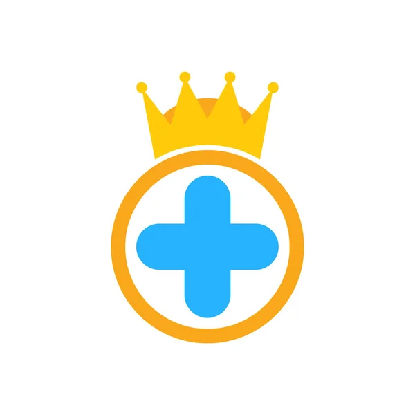 Medyczne Króla Ikona Logo Design — Wektor stockowy