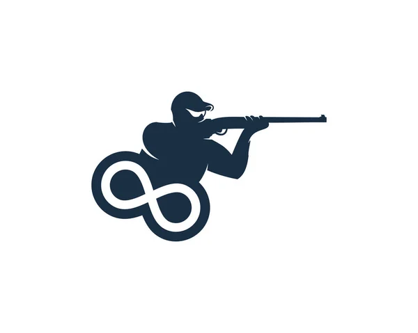 Unendliche Jagd Logo Ikone Design — Stockvektor
