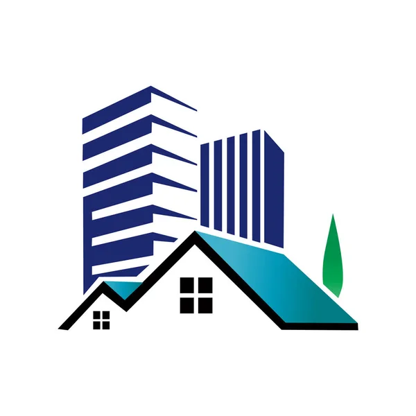 Building House Home Logo Icon Design — Stock Vector
