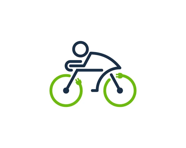 Дизайн Піктограми Логотипу Силового Велосипеда — стоковий вектор