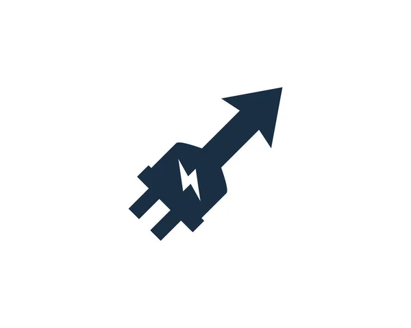 Arrow Elektrické Logo Ikonu Design — Stockový vektor