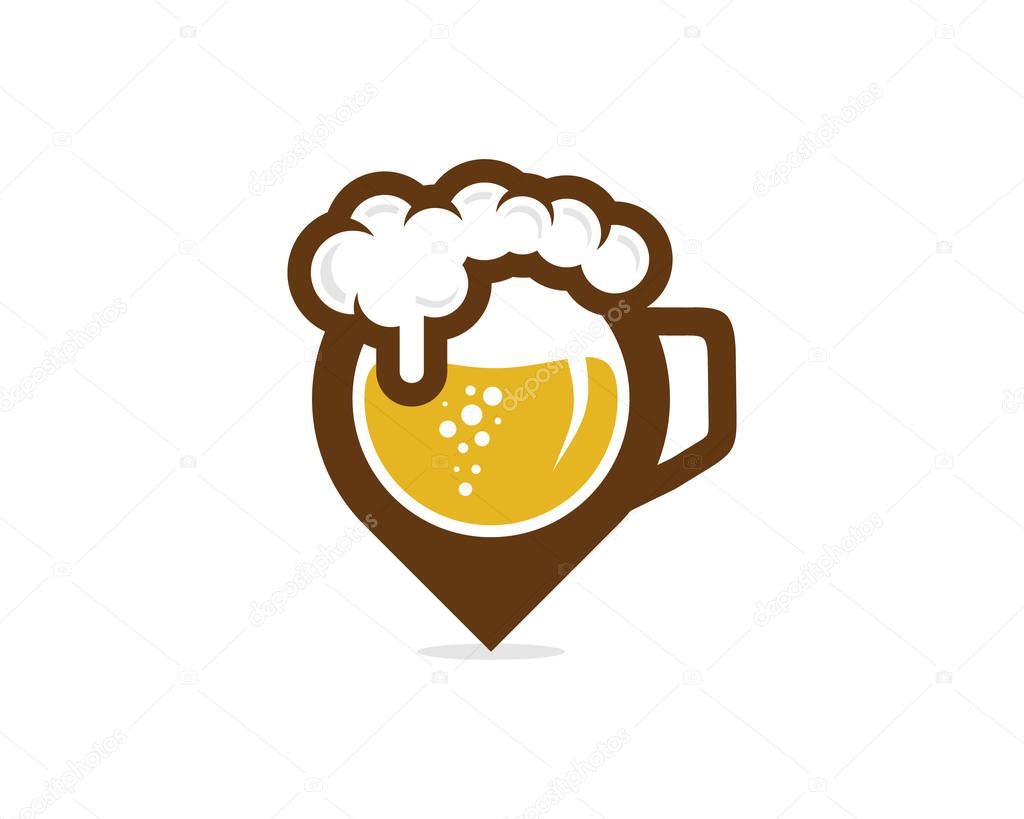 Pin Beer Logo Icon Design
