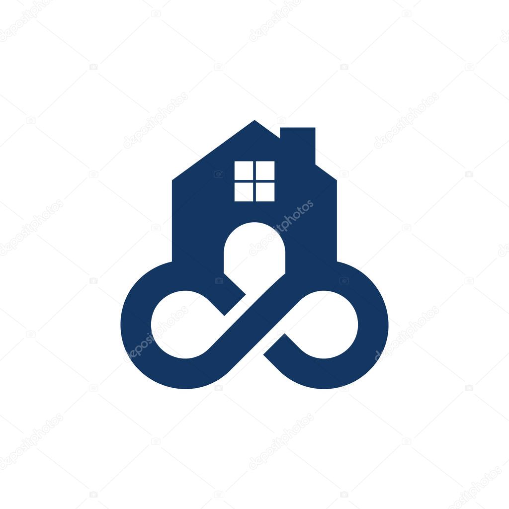 Home Infinity Logo Icon Design