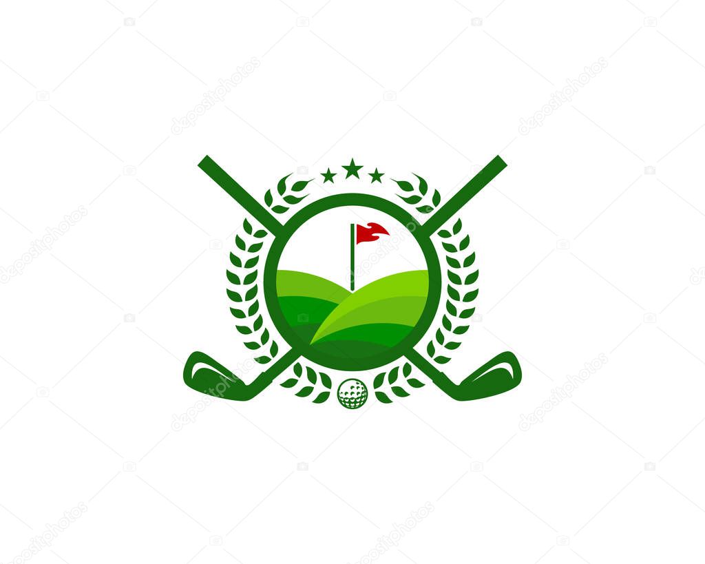 Field Golf Logo Icon Design