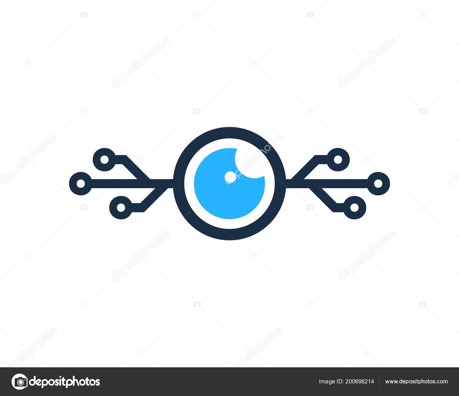 Diseño Del Icono Del Logotipo Del Ojo Digital Vector de stock #200698214 de  ©putracetol, image size:1600x1380