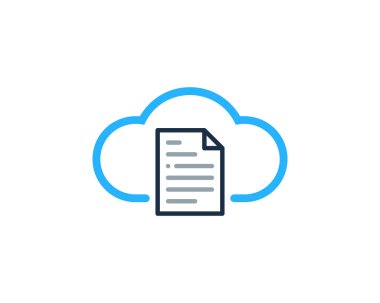 Bulut belge Logo simge tasarım