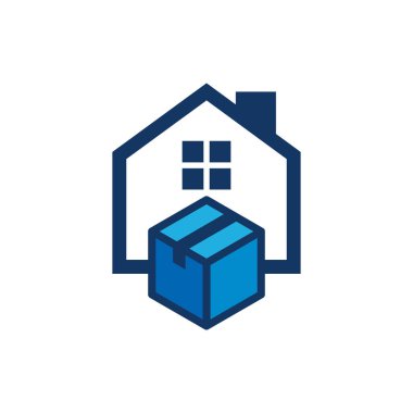 Kutu ev Logo simge tasarım