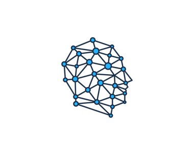 Dijital insan kafası Logo simge tasarım