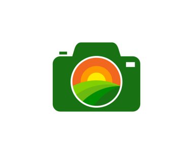 Fotoğraf çiftlik logosu simgesi tasarım