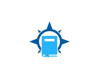 Yön kitap Logo simge tasarım