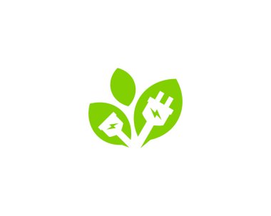 Doğa elektrik Logo simge tasarım