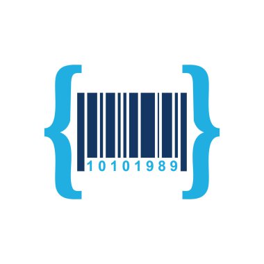 Barkod kodu Logo simge tasarım