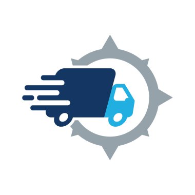 Teslimat pusula Logo simge tasarım
