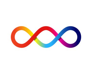 Renk sonsuzluk simgesi tasarım Logo