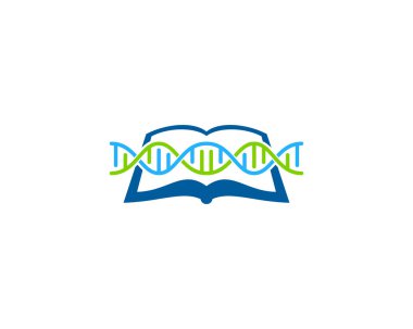 Kitap Dna Logo simge tasarım