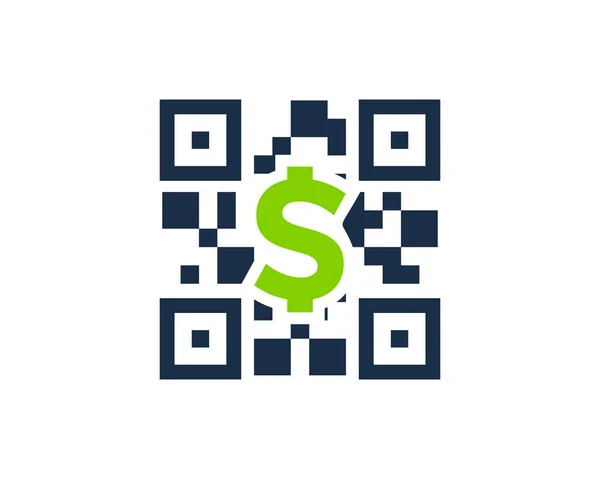 Código Barras Dinheiro Logo Icon Design — Vetor de Stock