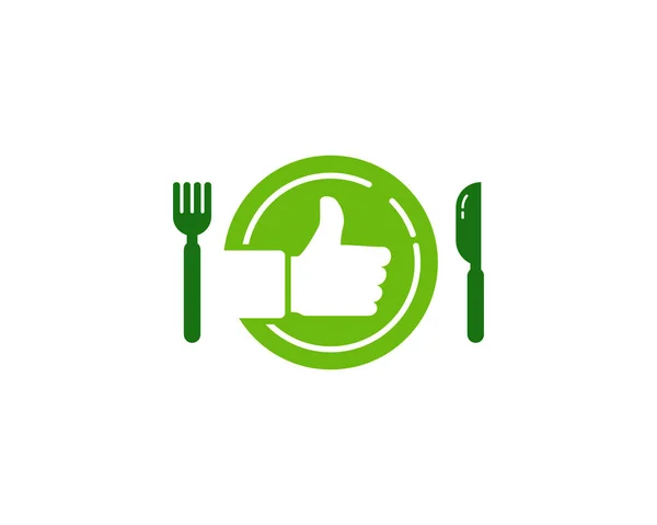 Melhor Design Ícone Logotipo Comida — Vetor de Stock