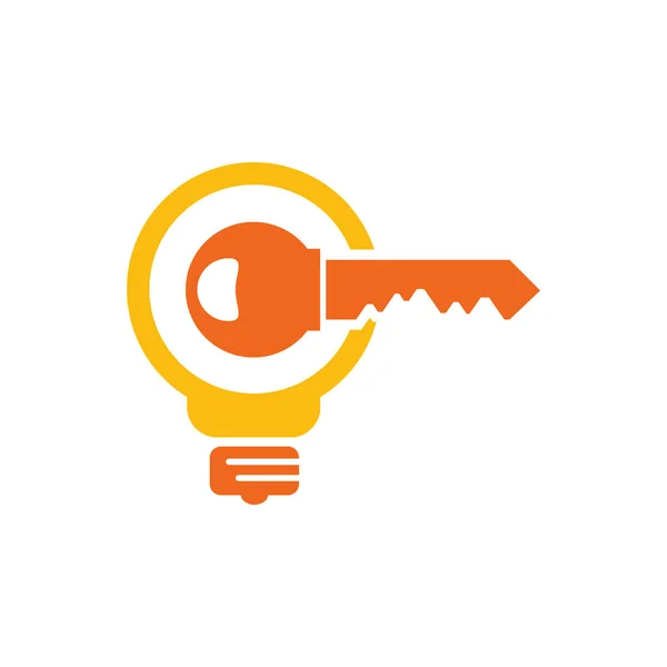 Kulcs Eszme Logo Ikonra Design — Stock Vector