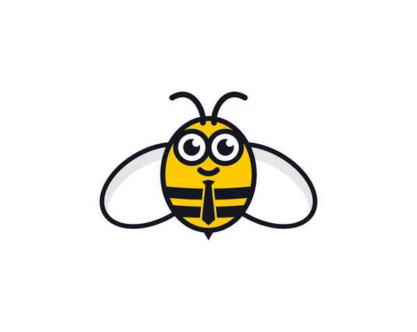 Bee Baan Embleemontwerp Pictogram — Stockvector