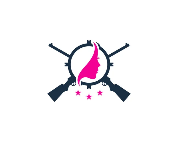 Design Ícone Logotipo Caça Beleza — Vetor de Stock