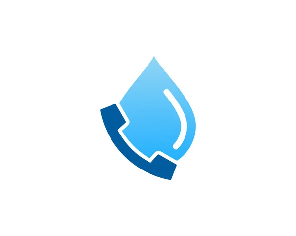 Wasser Rufen Logo Symbol Design — Stockvektor