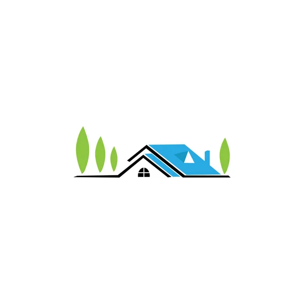 木の家ホーム アイコン デザイン — ストックベクタ