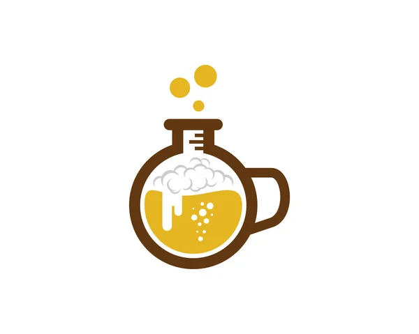 Diseño Del Icono Del Logotipo Cerveza Laboratorio — Vector de stock