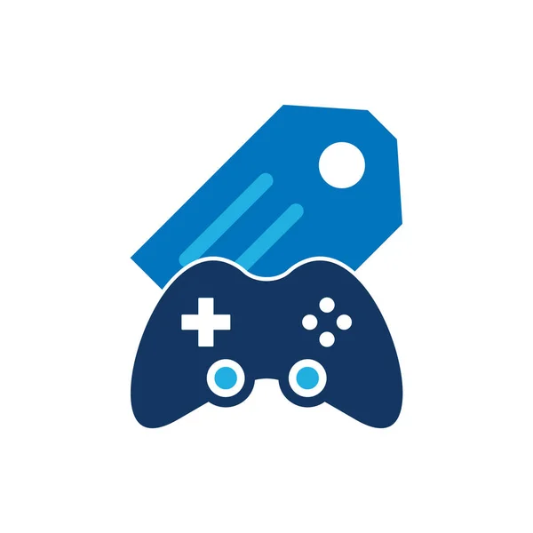 Etiket Oyun Logo Simge Tasarım — Stok Vektör