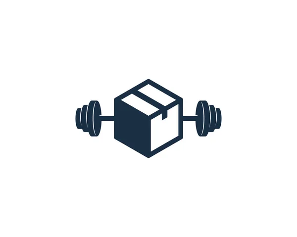 Box Skivstång Logo Ikon Design — Stock vektor