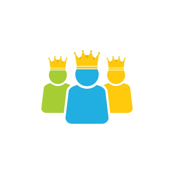 Logo Grupy King Ikona Designu — Wektor stockowy