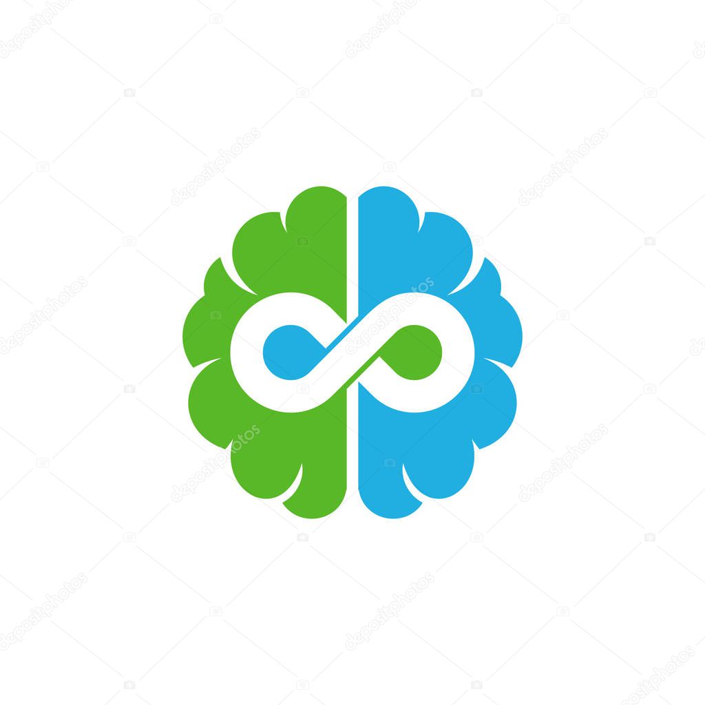 Infinity Brain Logo Icon Design