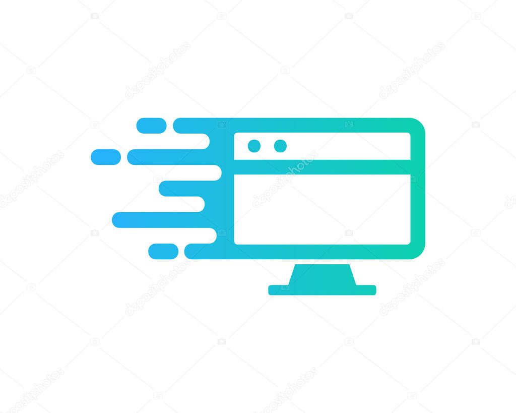 Fast Computer Logo Icon Design