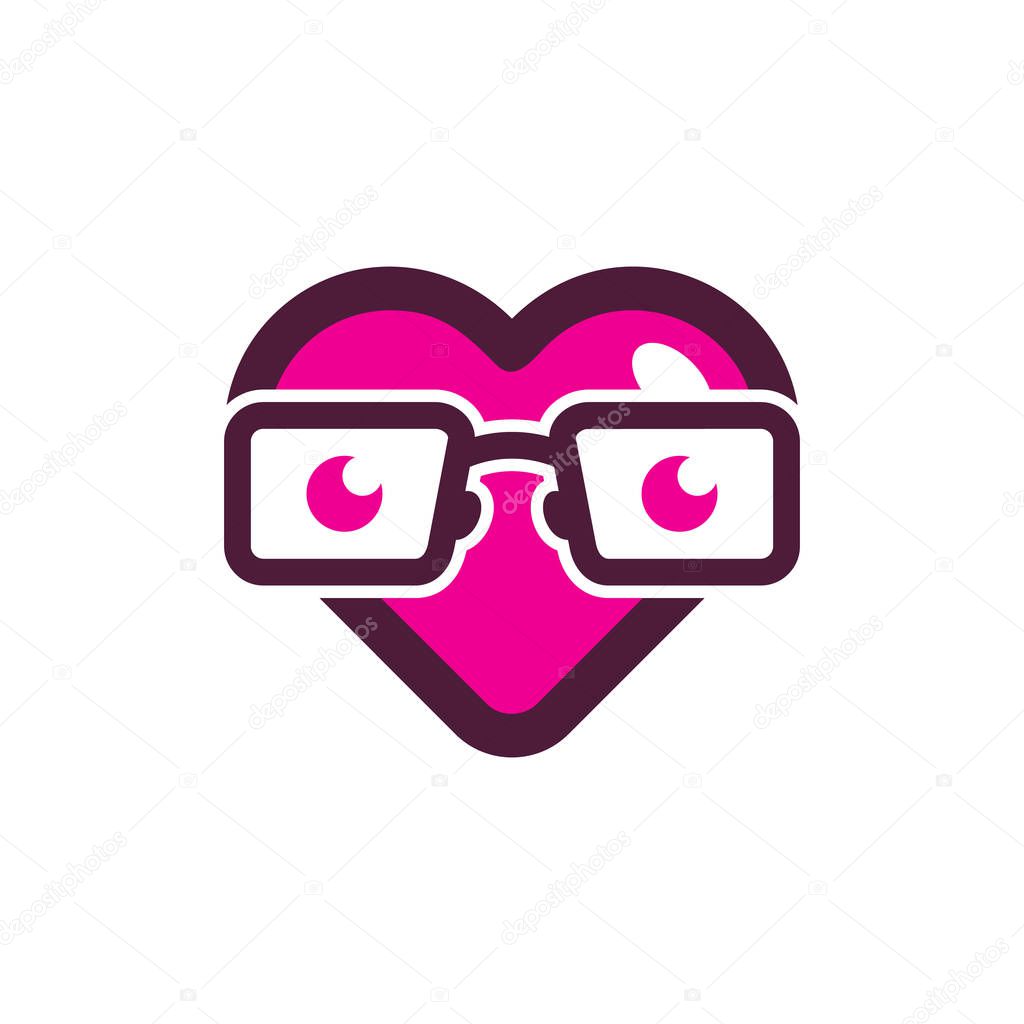 Love Geek Logo Icon Design