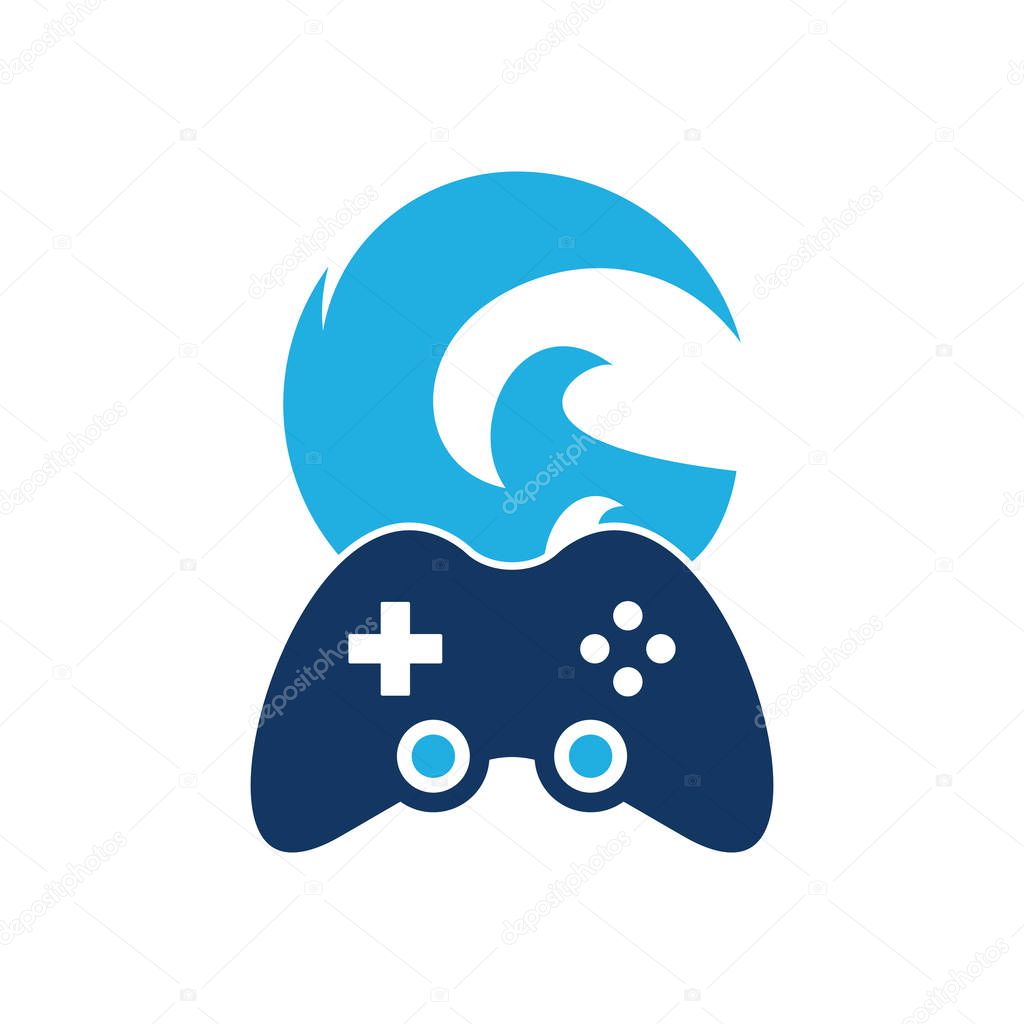 Wave Game Logo Icon Design