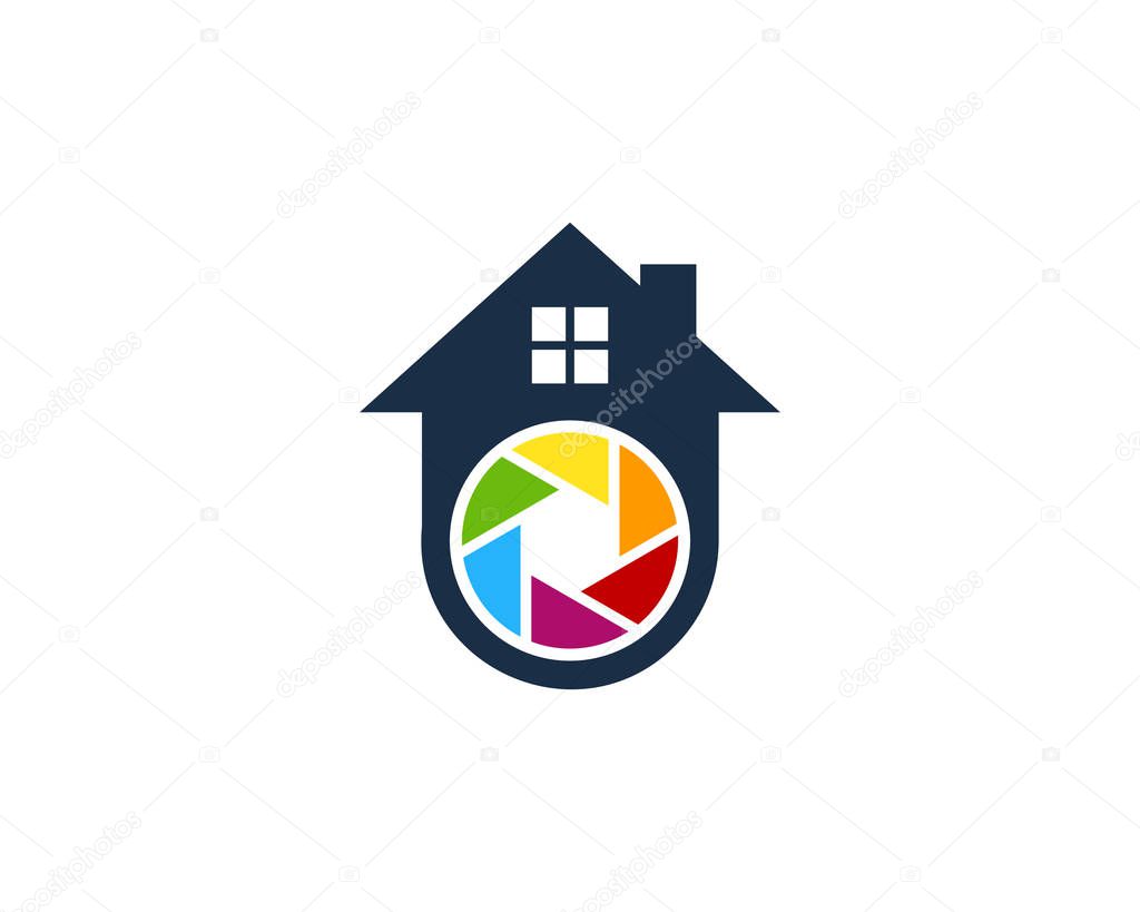 Lens House Home Logo Icon Design