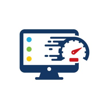 Hız bilgisayar Logo simge tasarım