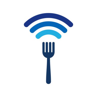 WiFi gıda Logo simge tasarım