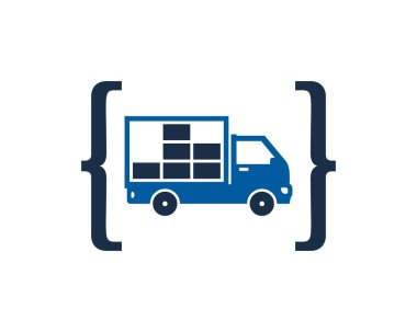 Kod teslim Logo simge tasarım