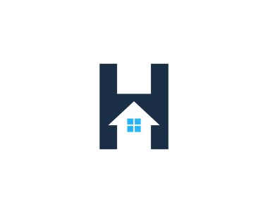 H harfi ev ev Logo simge tasarım