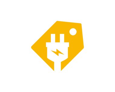 Etiket elektrik Logo simge tasarım