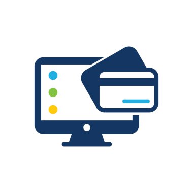 Ödeme bilgisayar Logo simge tasarım