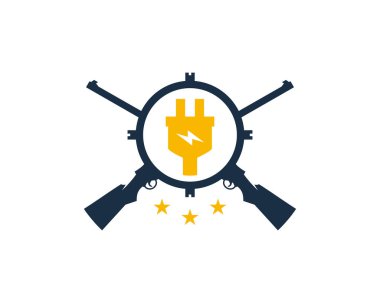 Elektrik Logo simgesi tasarım avlamak