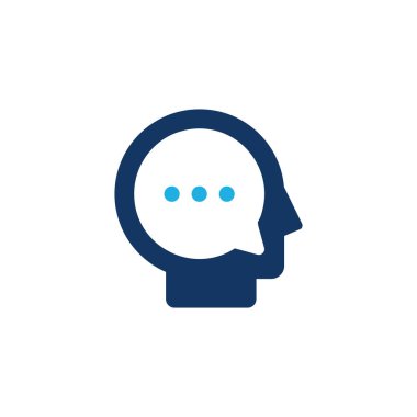 Sohbet baş Logo simge tasarım