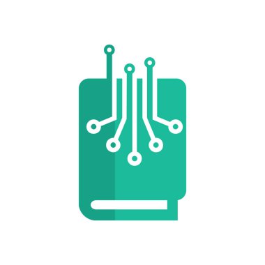 Kitap Digital logosu simgesi tasarım