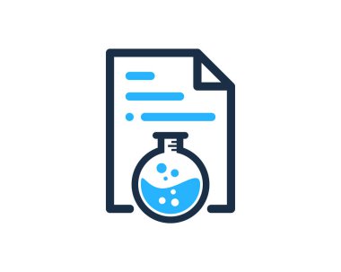 Laboratuvar belge Logo simge tasarım